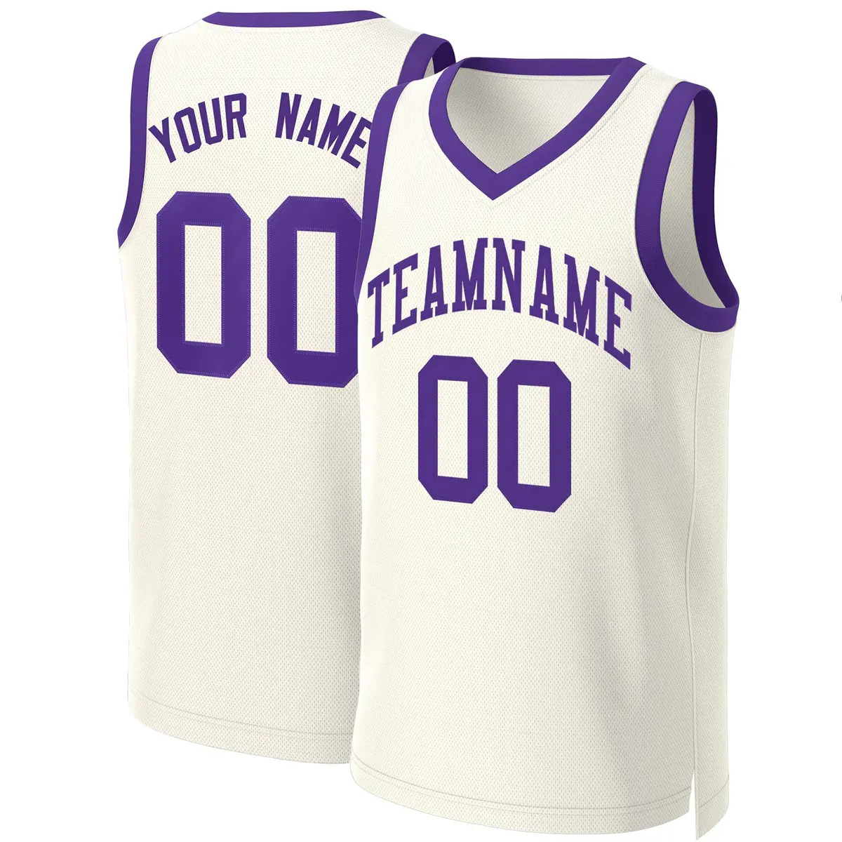 Classic Khaki Purple Basketball Jersey