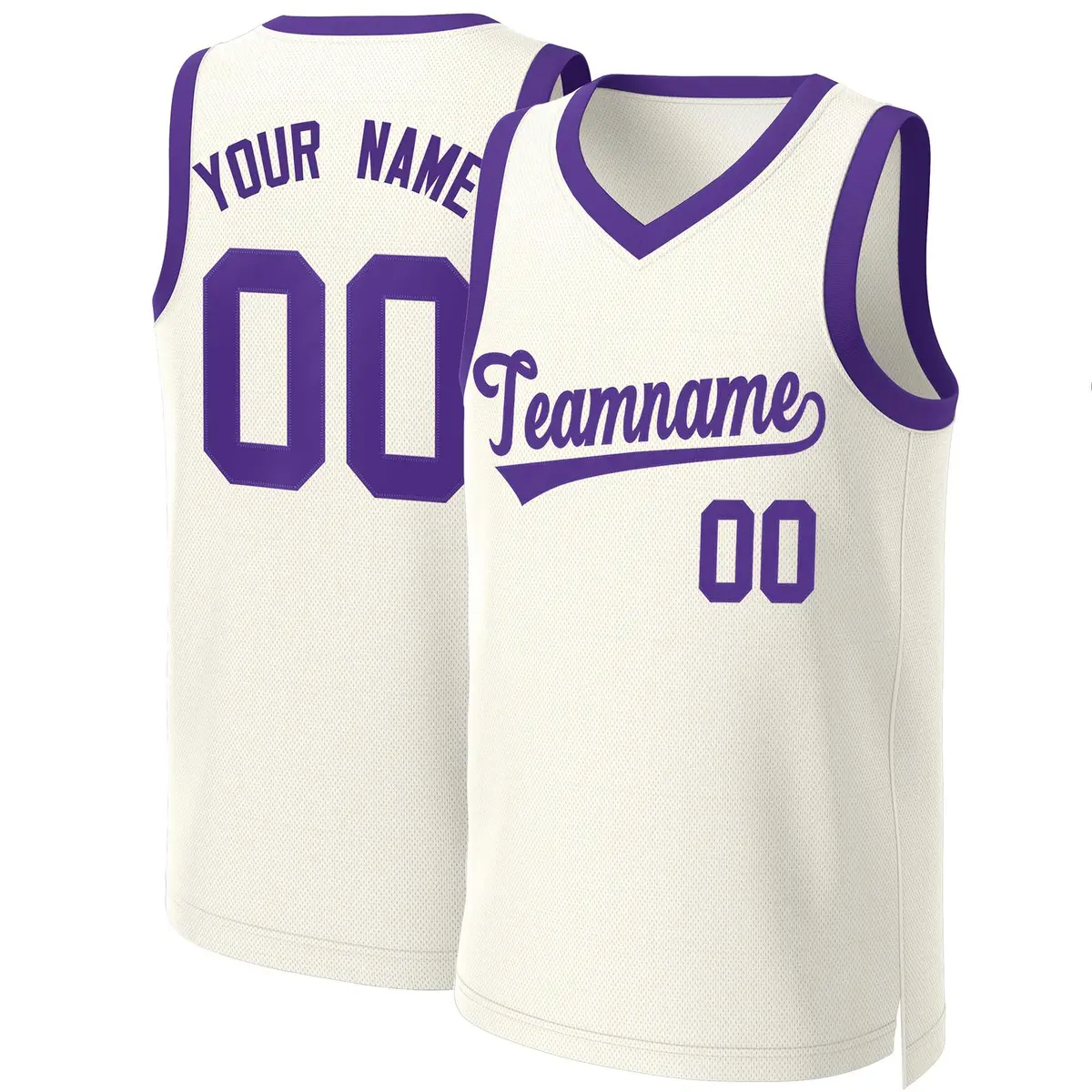 Classic Khaki Purple Basketball Jersey