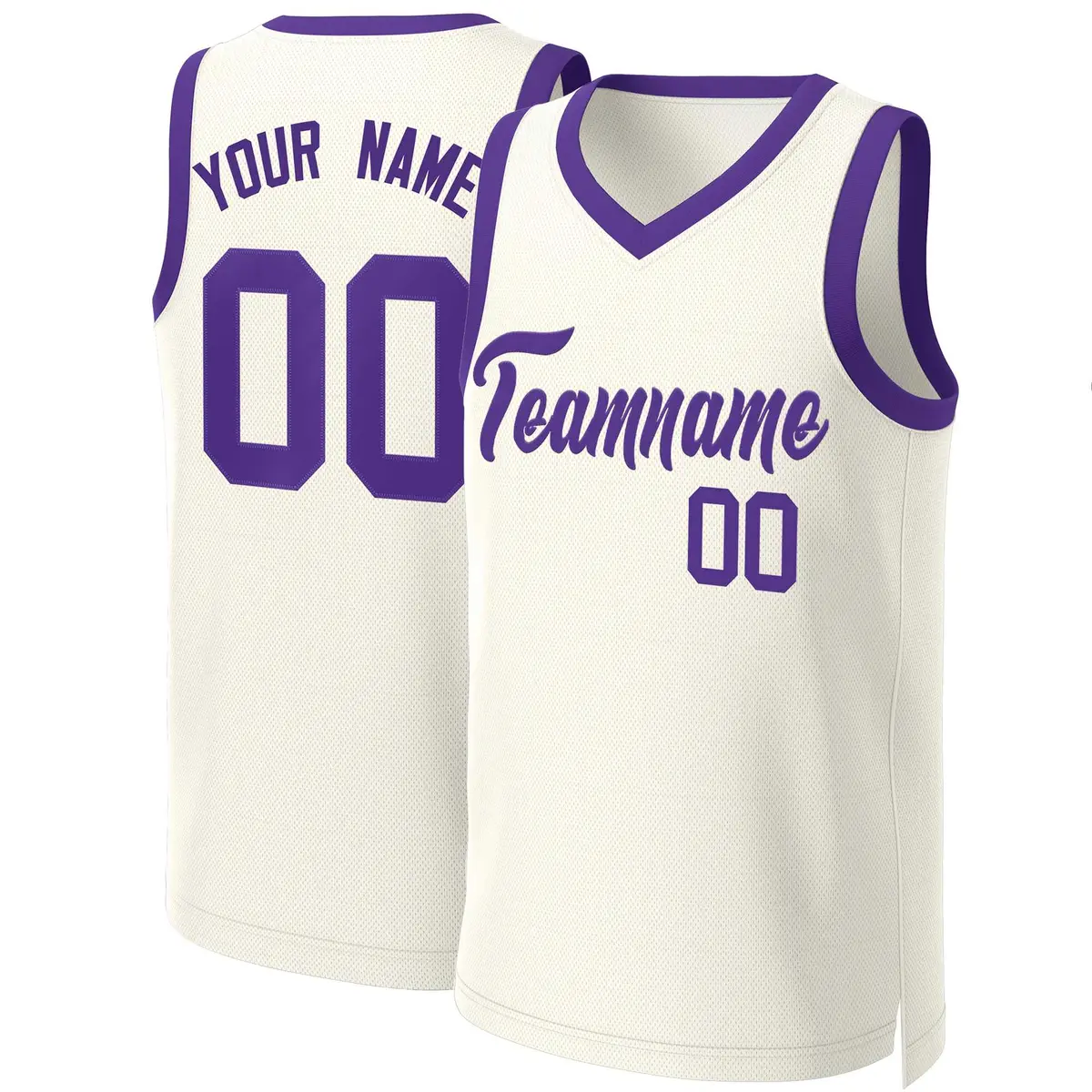 Classic Khaki Purple Basketball Jersey
