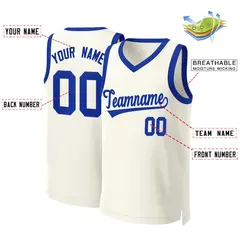 Classic Khaki Royal Basketball Jersey 2