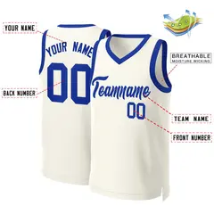 Classic Khaki Royal Basketball Jersey 2