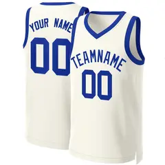Classic Khaki Royal Basketball Jersey 1