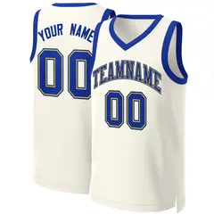 Classic Khaki Royal-Yellow Basketball Jersey 1