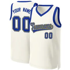 Classic Khaki Royal-Yellow Basketball Jersey 1