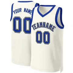 Classic Khaki Royal-Yellow Basketball Jersey 1