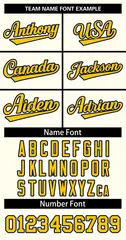 Classic Khaki Yellow-Navy Basketball Jersey 3