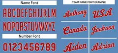 Classic Light Blue Red-White Basketball Team Uniform Jersey 4