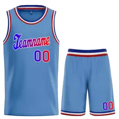 Classic Light Blue Royal-White Basketball Jersey 1