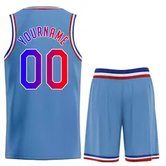 Classic Light Blue Royal-White Basketball Jersey 2