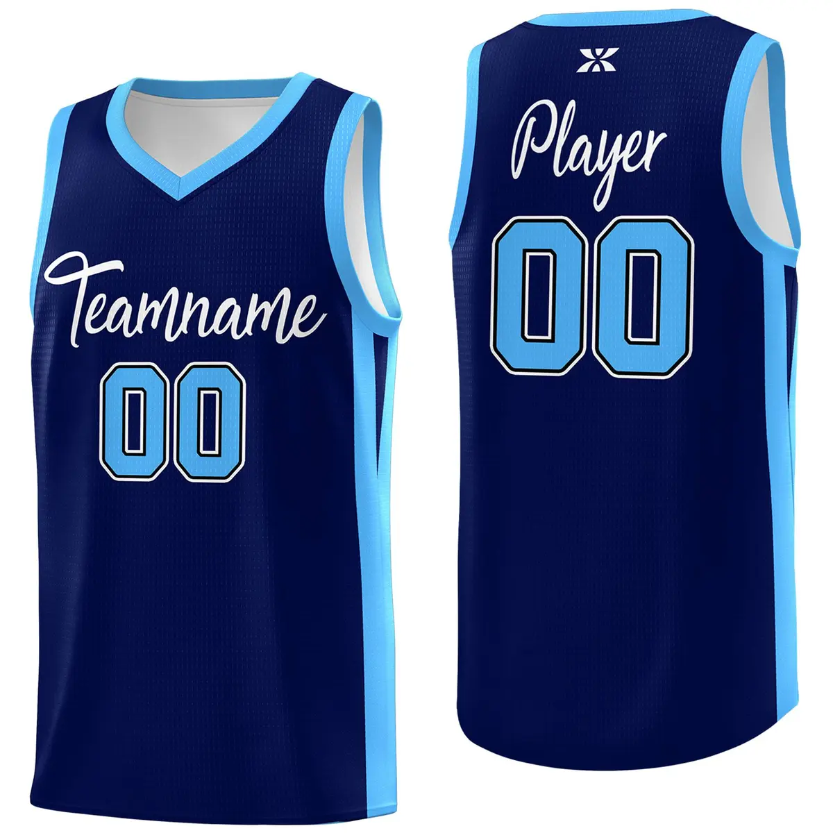 Classic Navy White Basketball Jersey