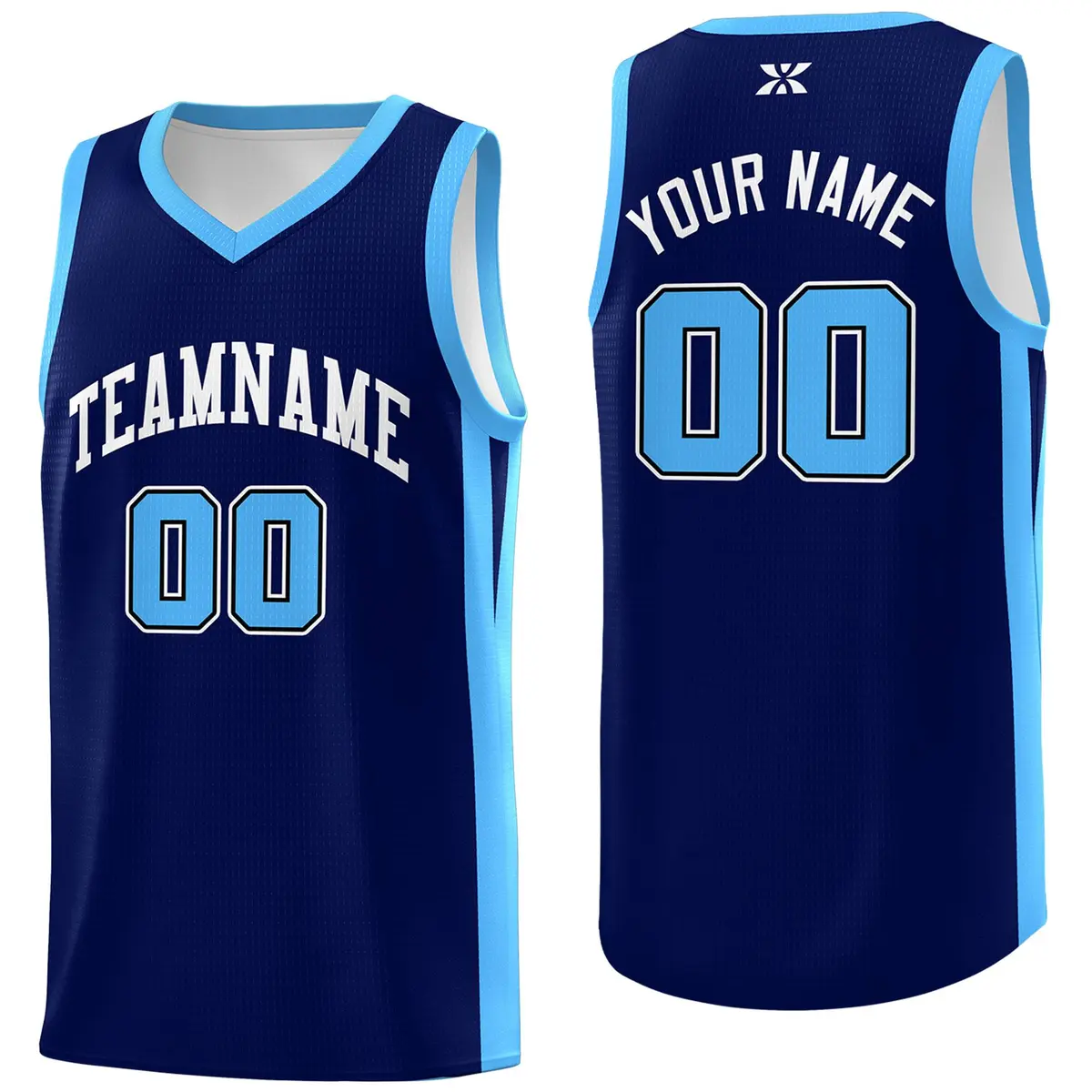 Classic Navy White Basketball Team Uniform Jersey