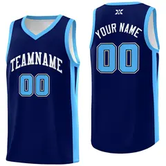 Classic Navy White Basketball Team Uniform Jersey
