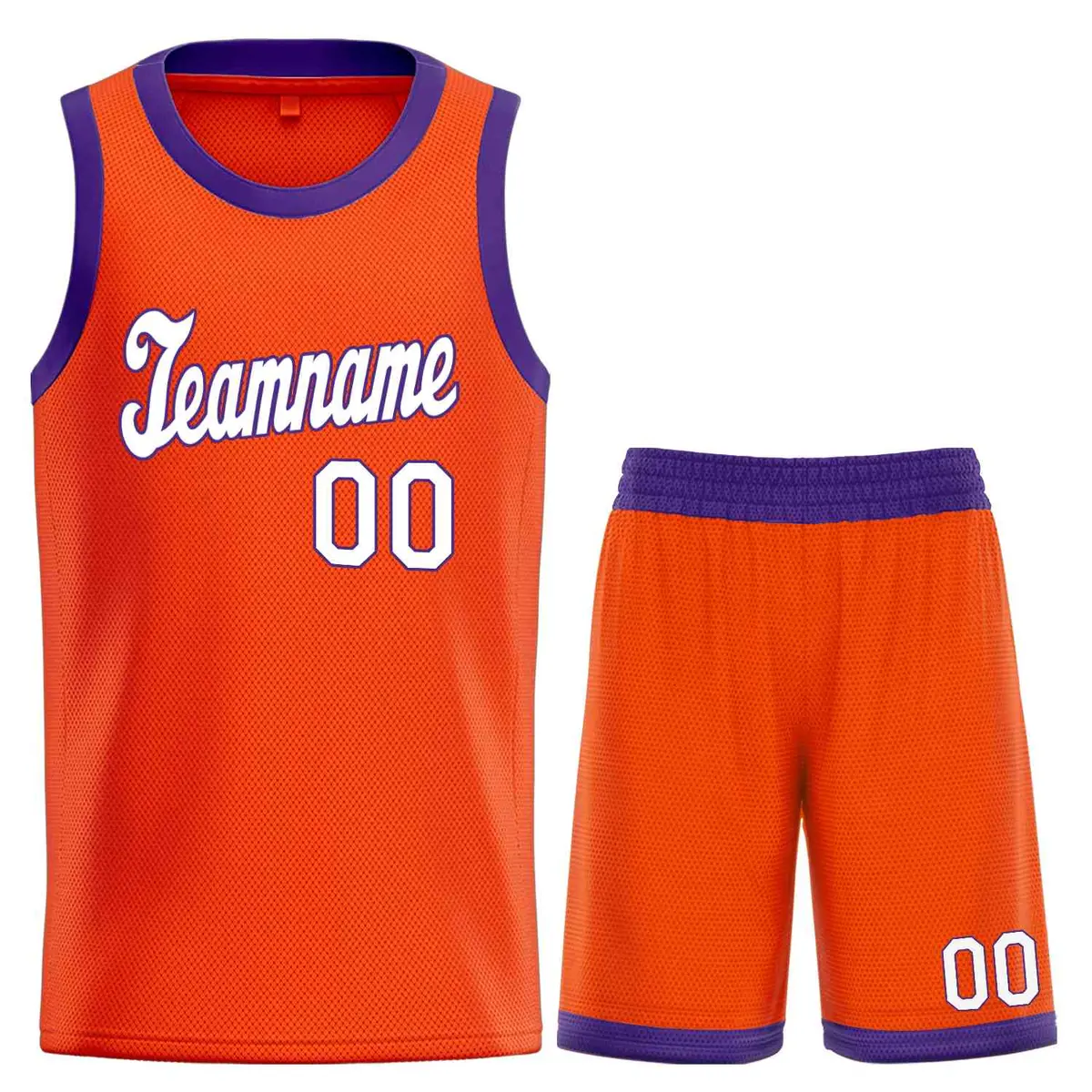 Classic Orange White-Royal Basketball Team Uniform Jersey