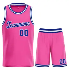 Classic Pink Royal-White Basketball Uniform Jersey