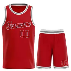 Classic Red Navy Sports Basketball Jersey