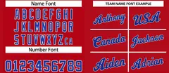 Classic Red Royal-White Team Basketball Jersey 4