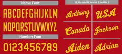 Classic Red Yellow Team Basketball Jersey 4