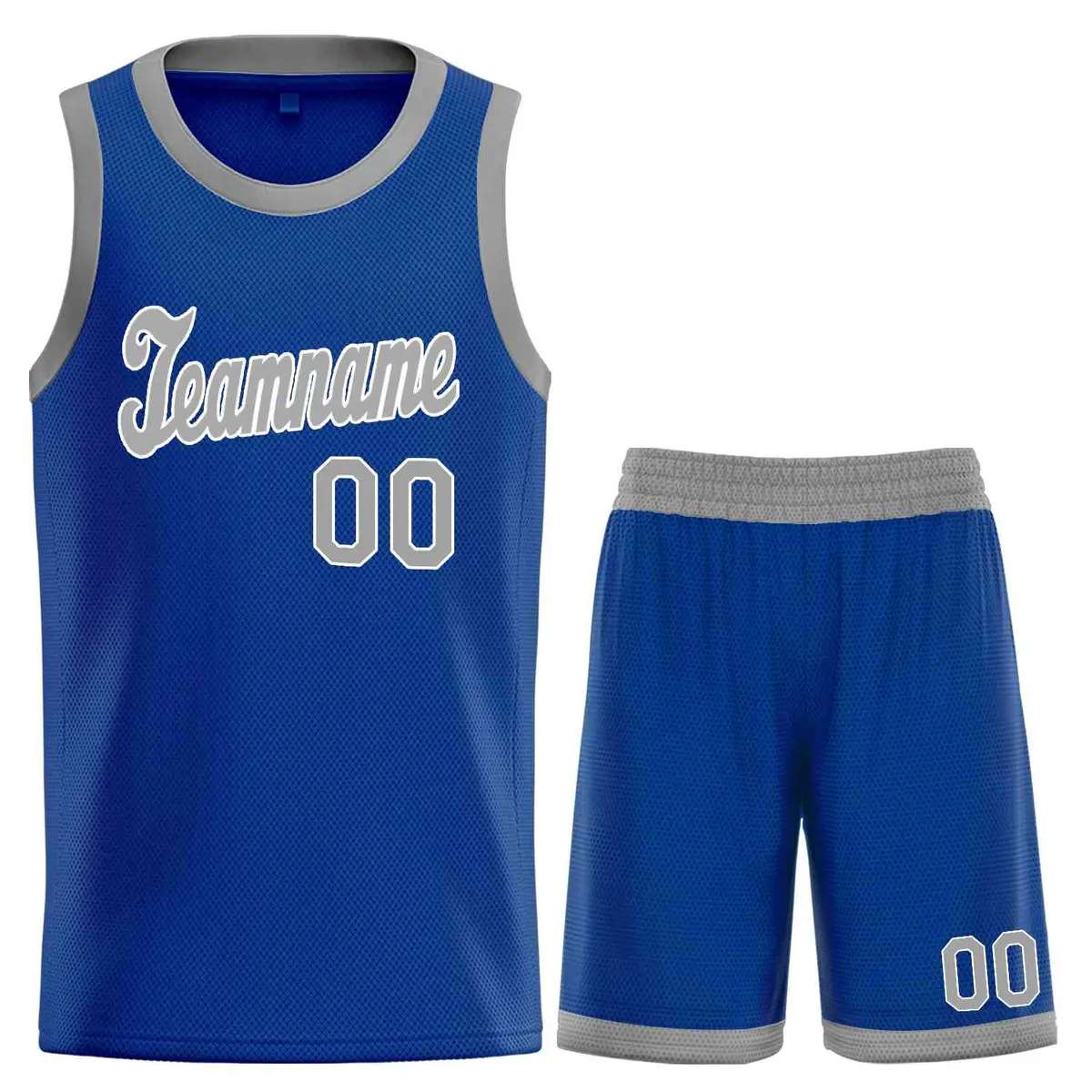 Classic Royal Gray-White Basketball Uniform Jersey