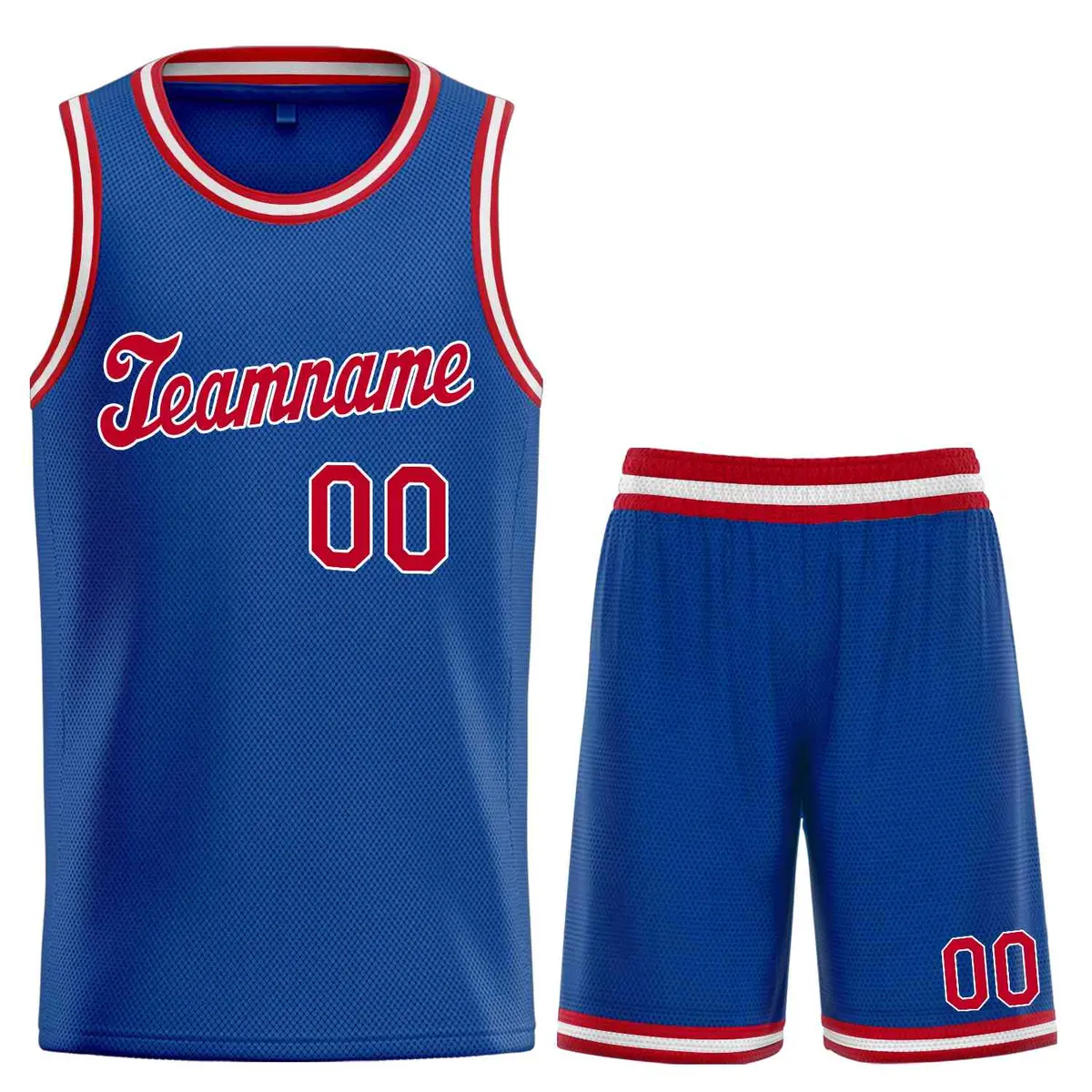 Classic Royal Red-White Basketball Uniform Jersey
