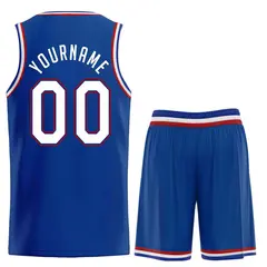 Classic Royal White-Red Basketball Uniform Jersey 2
