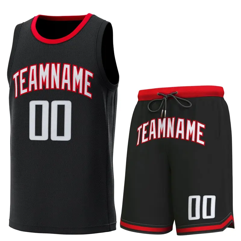 Classic Sets Basketball Jersey Black Red
