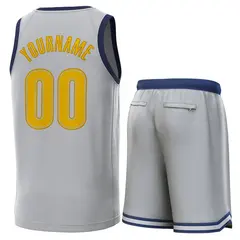 Classic Sets Basketball Jersey Gray Navy 3