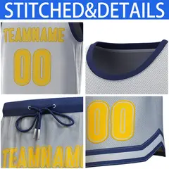 Classic Sets Basketball Jersey Gray Navy 6