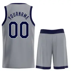 Classic Sets Basketball Jersey Gray Navy 2