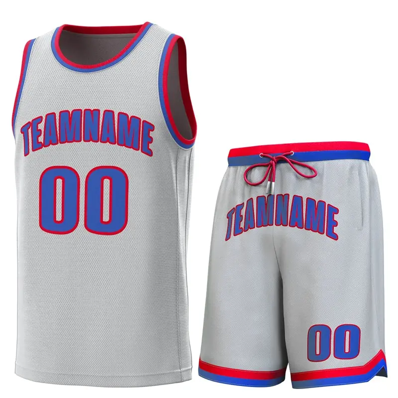 Classic Sets Basketball Jersey Gray Red-Royal