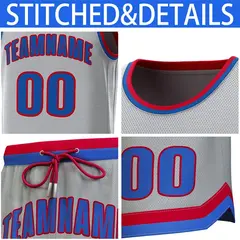 Classic Sets Basketball Jersey Gray Red-Royal 6