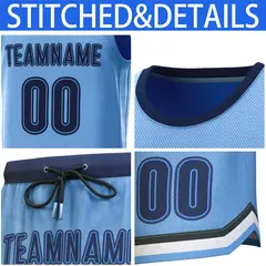 Classic Sets Basketball Jersey Light Blue Navy 6