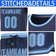 Classic Sets Basketball Jersey Navy Lt Blue 6