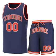 Classic Sets Basketball Jersey Navy Orange-Gray 1