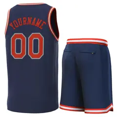 Classic Sets Basketball Jersey Navy Orange-Gray 3
