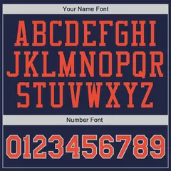 Classic Sets Basketball Jersey Navy Orange-Gray 4