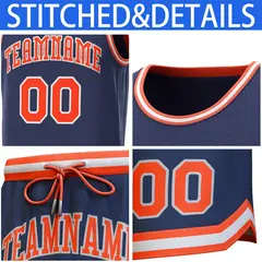 Classic Sets Basketball Jersey Navy Orange-Gray 6