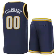 Classic Sets Basketball Jersey Navy Yellow-Yellow 3