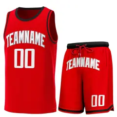 Classic Sets Basketball Jersey Red Black 1