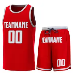 Classic Sets Basketball Jersey Red Gray 1