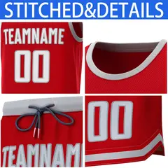 Classic Sets Basketball Jersey Red Gray 6