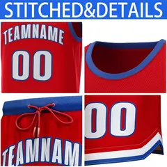 Classic Sets Basketball Jersey Red Royal 6
