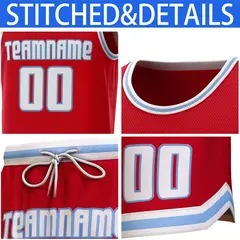 Classic Sets Basketball Jersey Red White-Lt Blue 6