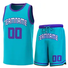 Classic Sets Basketball Jersey Teal Purple 1