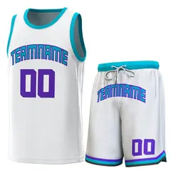 Classic Sets Basketball Jersey White Teal 1