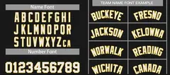 Classic Sets Curved Black White Yellow Basketball Jersey 4