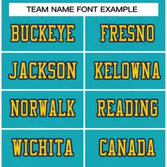 Classic Style Aqua Gold-Navy Authentic Football Jersey 3
