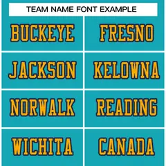 Classic Style Aqua Navy-Yellow Authentic Football Jersey 3