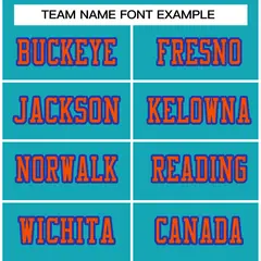 Classic Style Aqua Orange-Royal Authentic Football Jersey 3