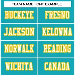 Classic Style Aqua White-Gold Authentic Football Jersey 3