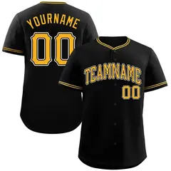 Classic Style Black Gold-White Baseball Jersey 1